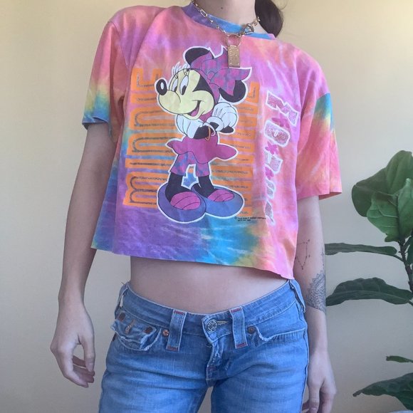 Vintage Tie Dye Minnie Mouse Graphic T-shirt - Picture 1 of 4
